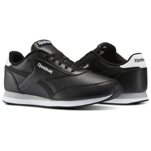 Adidasy Męskie Reebok Royal Classic Jogger Czarne/Białe/Szare PL 24ZXJOP